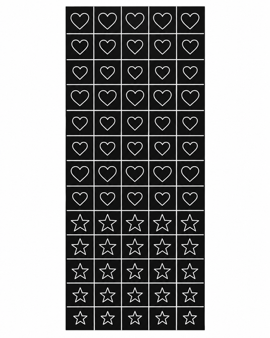 Plantilla de estrellas y corazones ⭐️♥️